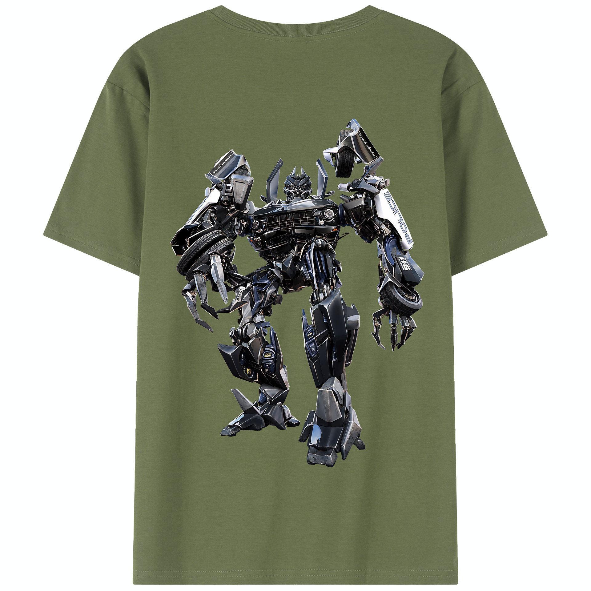 （画像用） Transformers トランスフォーマー 綿100％半袖Tシャツ（背面プリント）